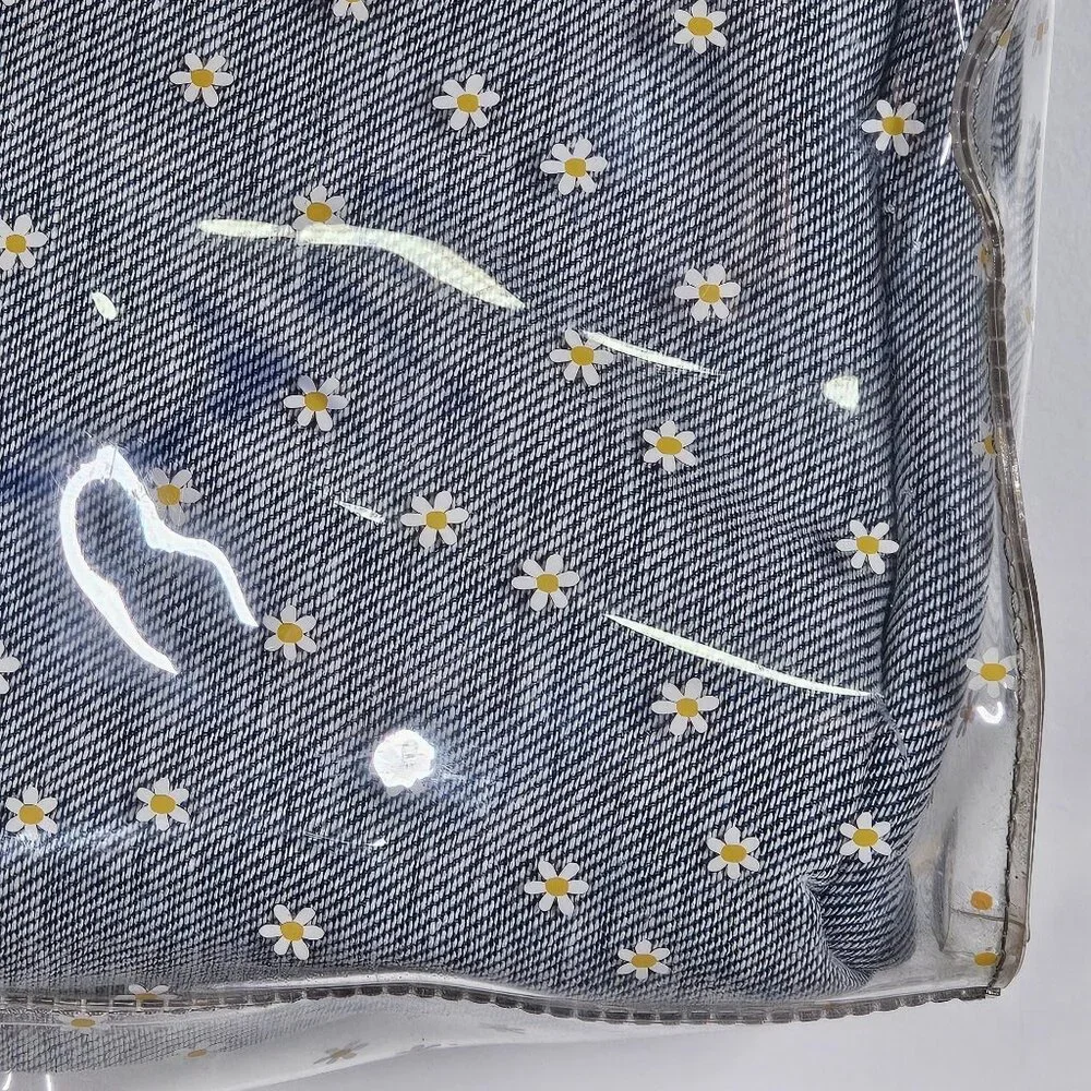 Hammitt Benjamin Daisy Print‎ Tote Bag Los Denim & Clear PVC Los Angeles